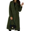 Autumn Winter Loose Casual Solid Color Double Breasted Wool Coat Women All-match Cardigan Outwear Top
