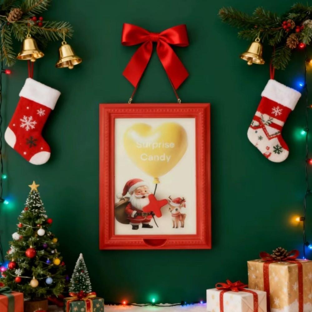 Christmas Decorations Creative Design Candy Box Dispenser Desktop Ornaments Plastic Candy Storage Handy Candy Frame