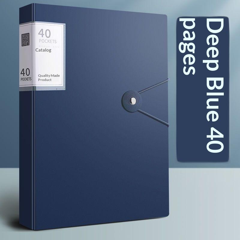1Pcs Pp High Transparency And Waterproof Insert Brochure 60/100 Pocket A4 File Folder Suitable For A4 Size Documents And Papers