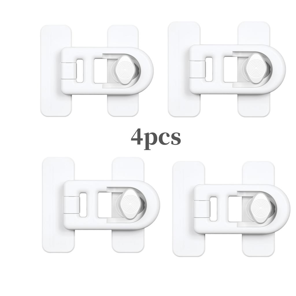 4pcs Safety Locks, Easy Installation of Refrigerator Freezer Door Locks, No Need for Drilling, Suitable for Cabinets and Drawers