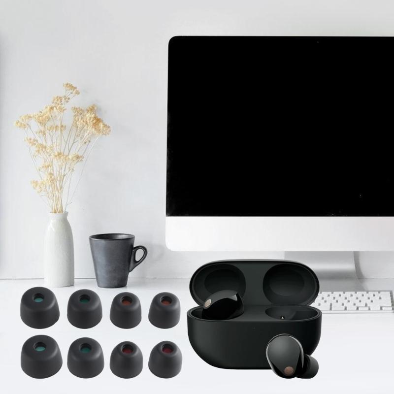 Silicone Ear Tip Wireless Earbuds Case for WF-1000XM5 Neck-mounted Earphones Eartip Anti-Slip Avoid Falling Offs