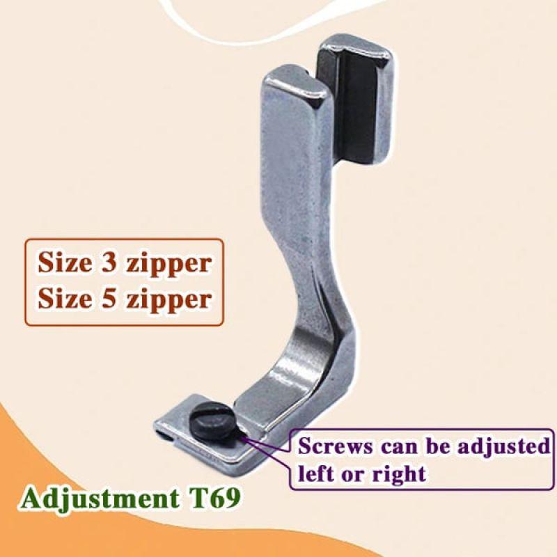 New Adjustable Invisible Zipper Presser Foot Unilateral Zipper Feet for Single Needle Lockstitch Industrial Sewing Machine