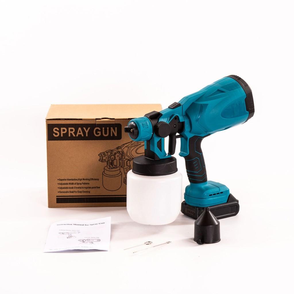 Lithium Ion Spray Paint Gun Household Rechargeable Paint Sprayer Cordless Portable Wall Floor Paint Spraying Tool