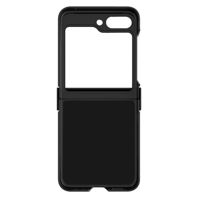 IMAK Ruiyi Series for Samsung Galaxy Z Flip5 5G Phone Cover Carbon Fiber Texture PC+PU Leather Phone Case