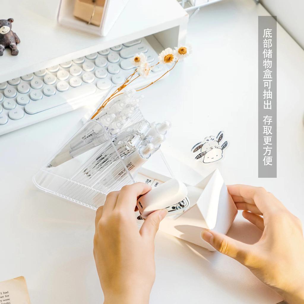 Creative Fashion Style Triangle Multifunctional Pen Holder Simple Student Creative Desktop Office Storage