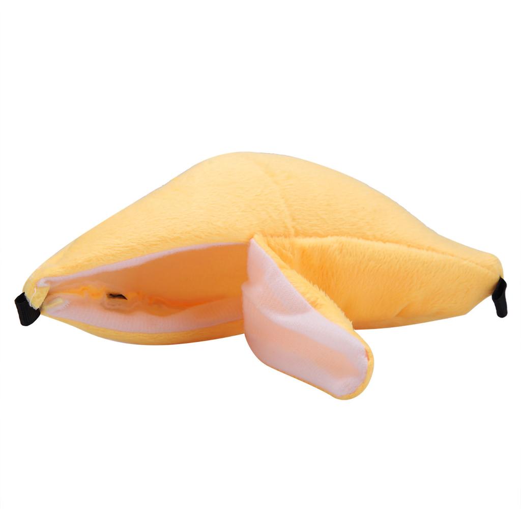Hanging Pet Bed Velveteen Banana Shaped Pet Nest House for Hamster Hammock(Yellow)