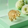 Vintage Muschelringe für Damen 18K Gold Plated Edelstahl Muschelring Finger Hochzeit Statement Sommer Meeres Schmuck Geschenk BFF