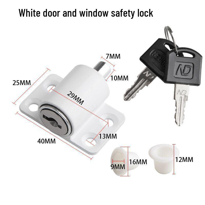 Universal Sliding Door & Window Lock, Child Safety Fastener for Plastic, Steel, & Aluminum