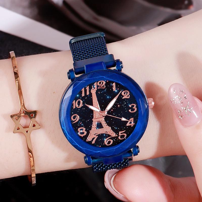 Luxury Women's Watches Bracelet Quartz Stainless Steel Magnet watch women Starry Sky Wrist Watch Ladies Dress Clock
