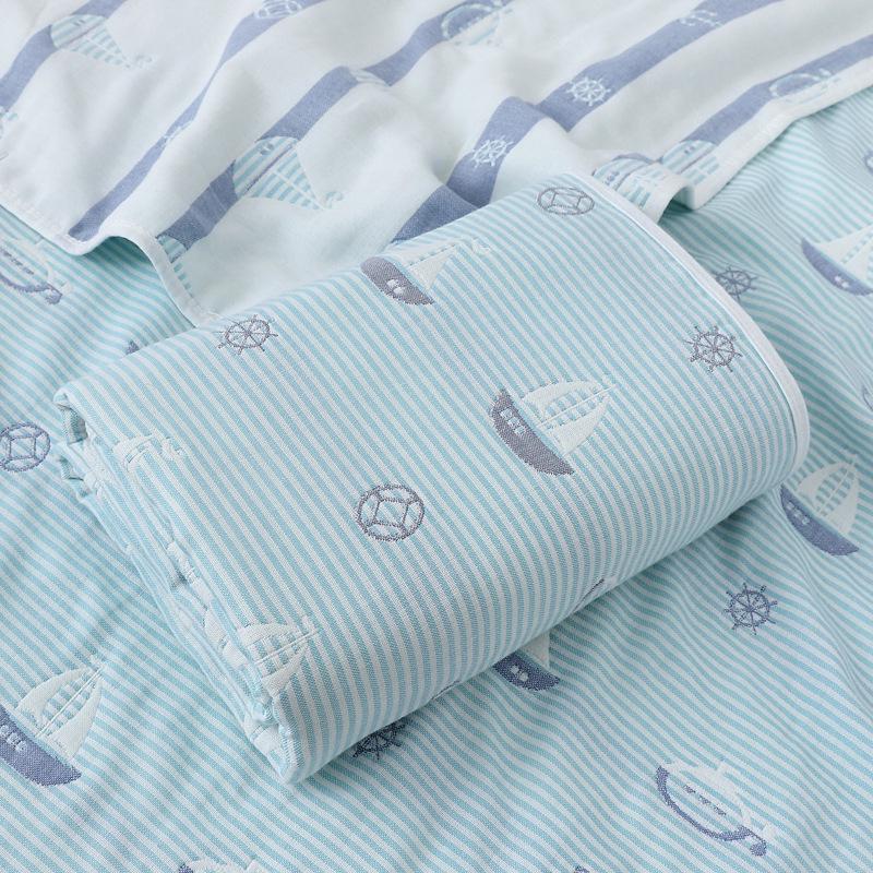 Newborn Jacquard Six-Layer Gauze Bath Towel and Summer Blanket for Babies and Toddlers.