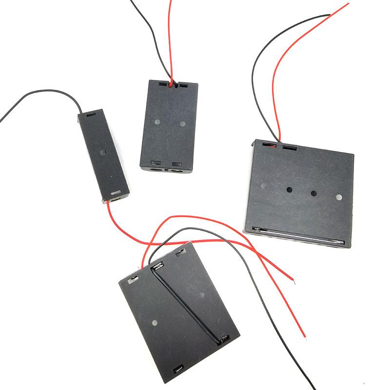 5pcs 1 2 3 4 Slots Ports AA 2AA 3AA 4AA 1.5v 3v 4.5v 6v Size Power Battery Storage Case Box Holder 3Xaa 2xaa Aa With Leads