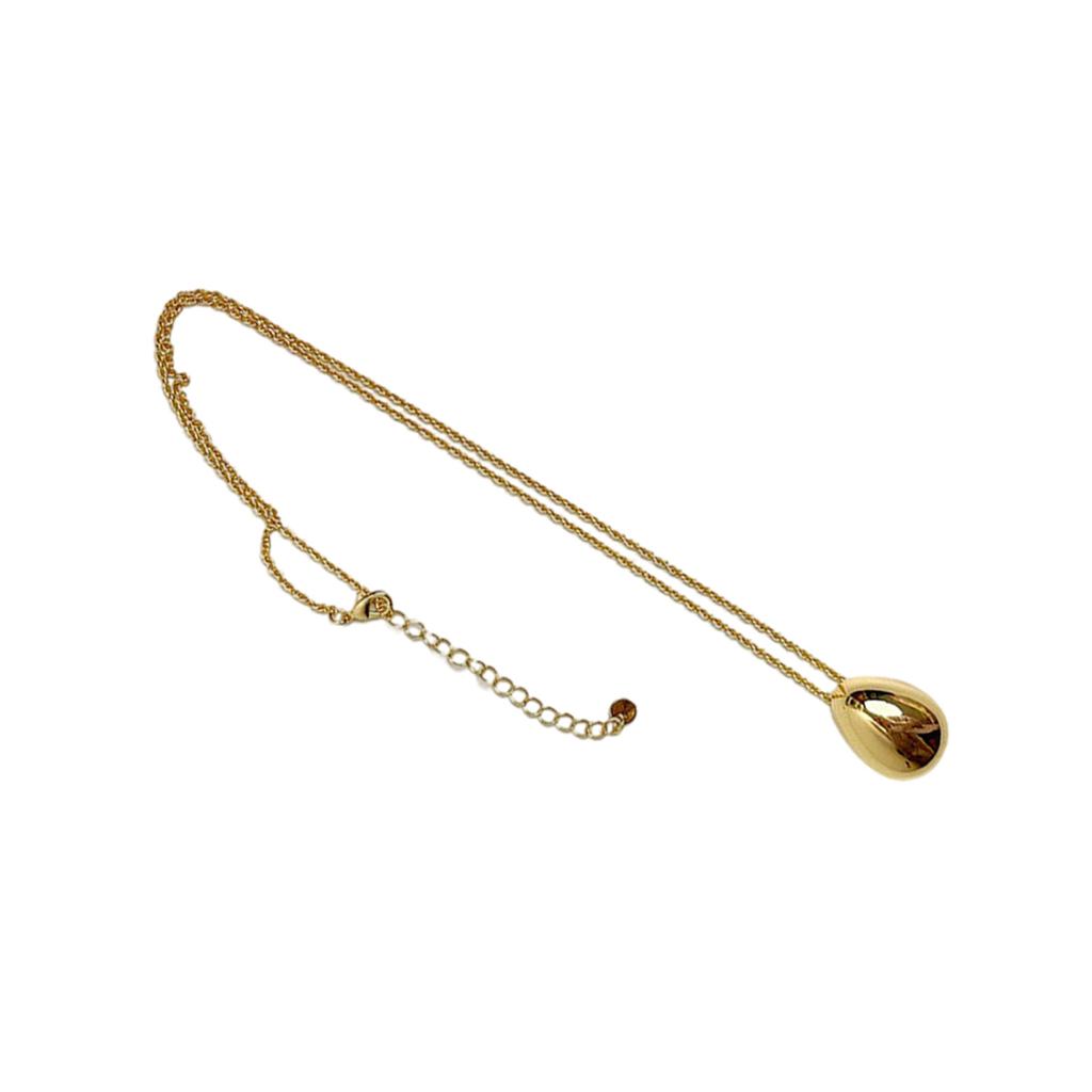 Chic Pendant Necklace with Smooth Waterdrop Charm Personalized Waterdrop Pendant Neck Jewelry Modern Neckchain Adornment