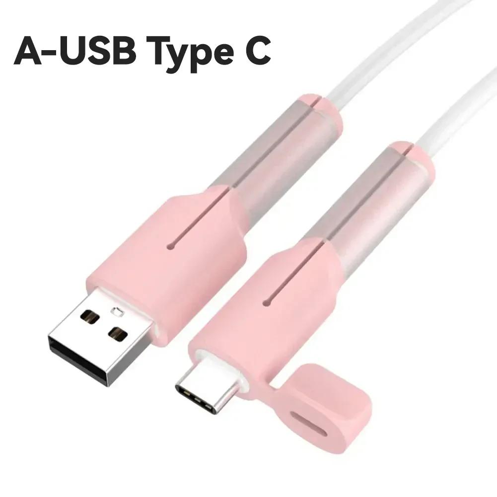 Încărcător cablu bobinator protector silicon moale USB tip C anti-rupere manșon protector pentru Xiaomi Huawei OPPO VIVO linie de date capac