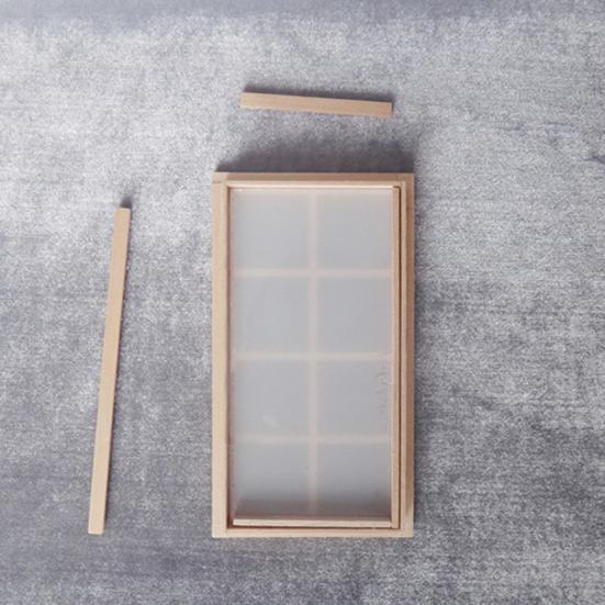 Wooden Traditional 1/12 Scale 8-Pane Door Dollhouse Window Frame Miniature Furniture for Kids