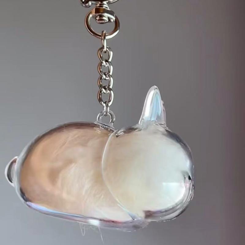 Păr de Animal de Companie Transparent Organizator Păr de Iepure Pandantiv Breloc Rucsac Suveniruri Capsulă de Depozitare Sac Colecție Memorială Animal de Companie