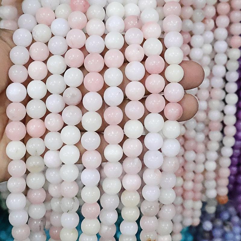Natural Stone Crystal Beads: Round Beads for Jewelry - Colored Necklaces, Bracelets, Pendants DIY Accessories
