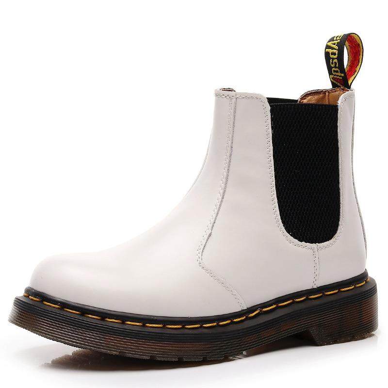 Chelsea boots women s couple motorcycle boots men s British leather short boots men s and women s casual punk leather shoes 35