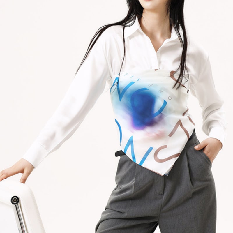 ONSZ Ink Bleeding Logo Silk Scarf