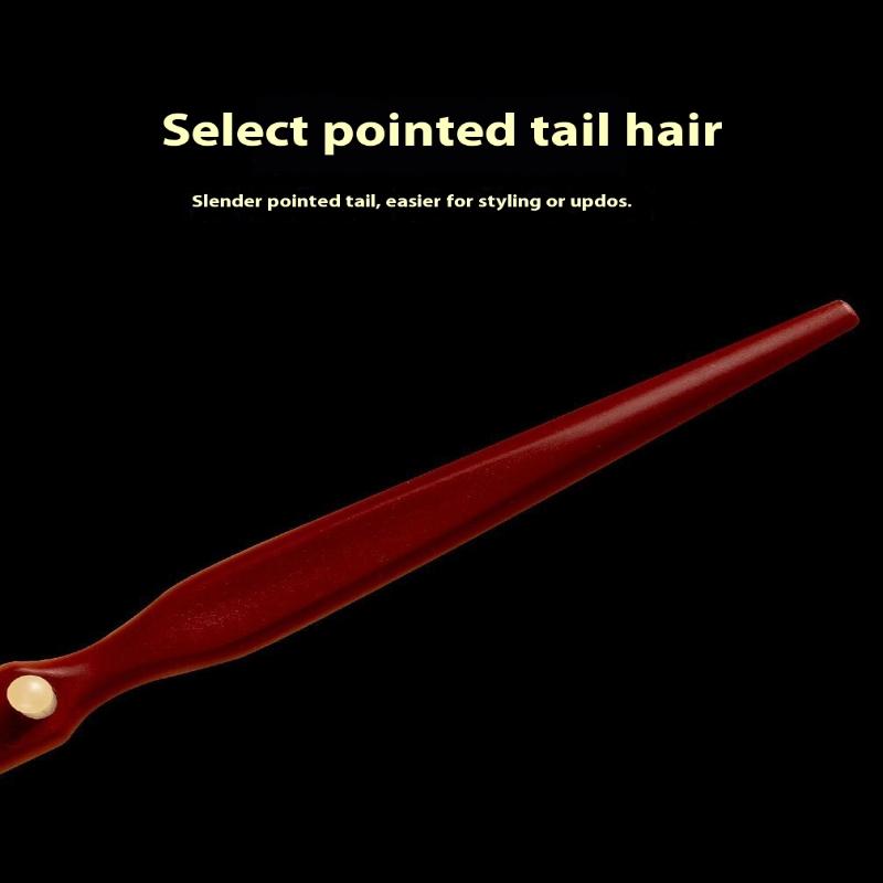 Holzkamm mit langem Griff und breiten Zinken zum Locken und Wellenstylen der Haare, professionelles Salonwerkzeug für schwarzes Haar und Perücken