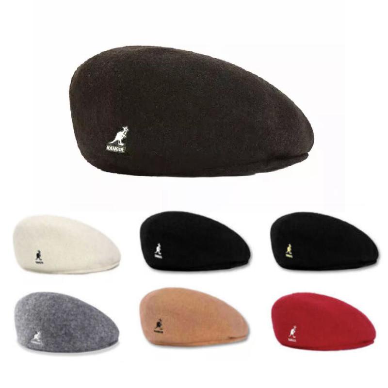 Kangol Woll-Barett Hut Modischer Trendiger Stil mit Kurzer Krempe für Alle Jahreszeiten