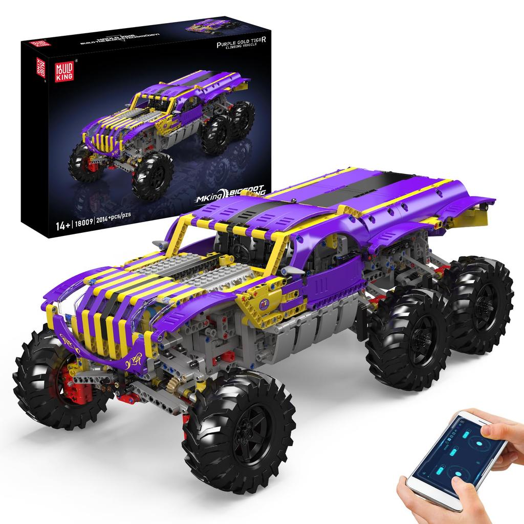 Mould King 18009 ATV Building Block APP and Remote Control Monster Truck Model STEM Engineering Climbing Racing Adult Collection Gift Off-Road Set,