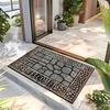Moroccan Style Tile Print Doormat, Geometric Beige Grey Non-Slip Entryway Rug  Door Mat Kitchen Mat Floor Mat Door Mat Entrance