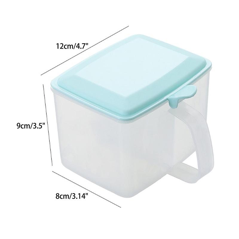 2 Grids Seasoning Box Transparent Lid Salt Pepper Seasoning Jar Household Sugar Condiments Storage Container Kitchen Gadgets