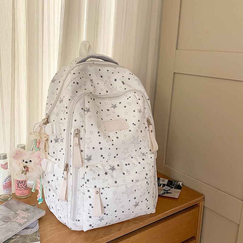 Schoolbag Japanese Ins School Bag Girls Junior High School Cute Sweet Star Backpack High School Student Lightweight Large Capacity Backpack