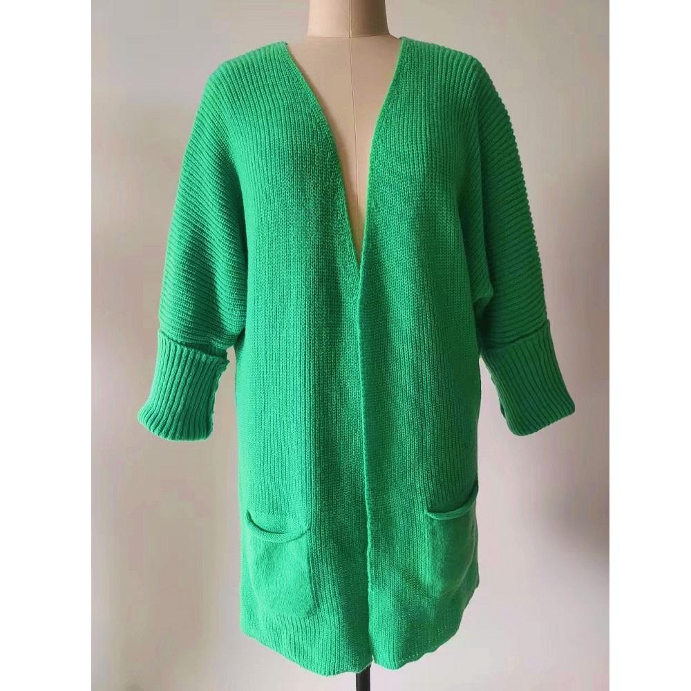 Dámské podzimní zimní pletené svetry kardigany kabáty dámské nadměrné volné dlouhé svetry svrchní oděvy