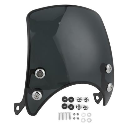 Retro Motorcycle Windshield PC Wind Deflector Universal for 57in Headlight Motorbike Part