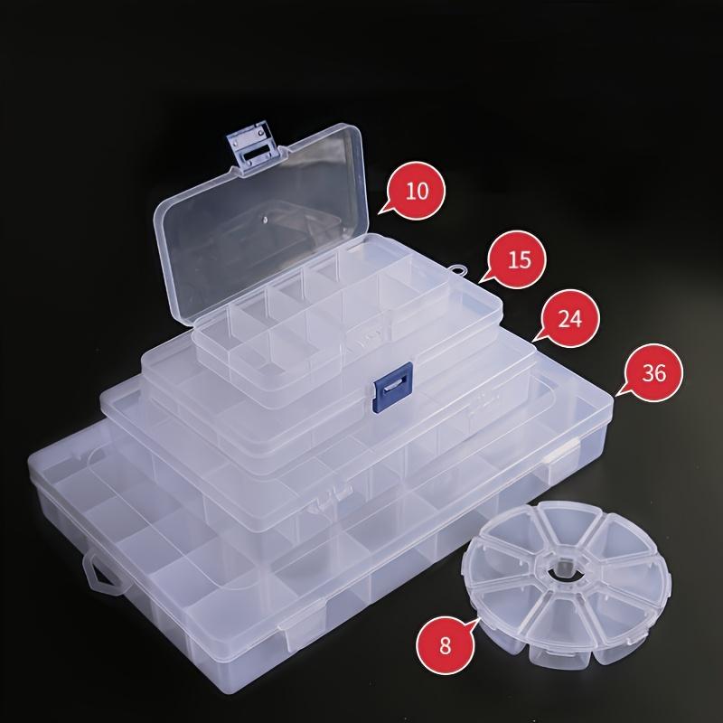 10 Grids Adjustable Transparent Plastic Storage Box for Small Component Jewelry Tool Box