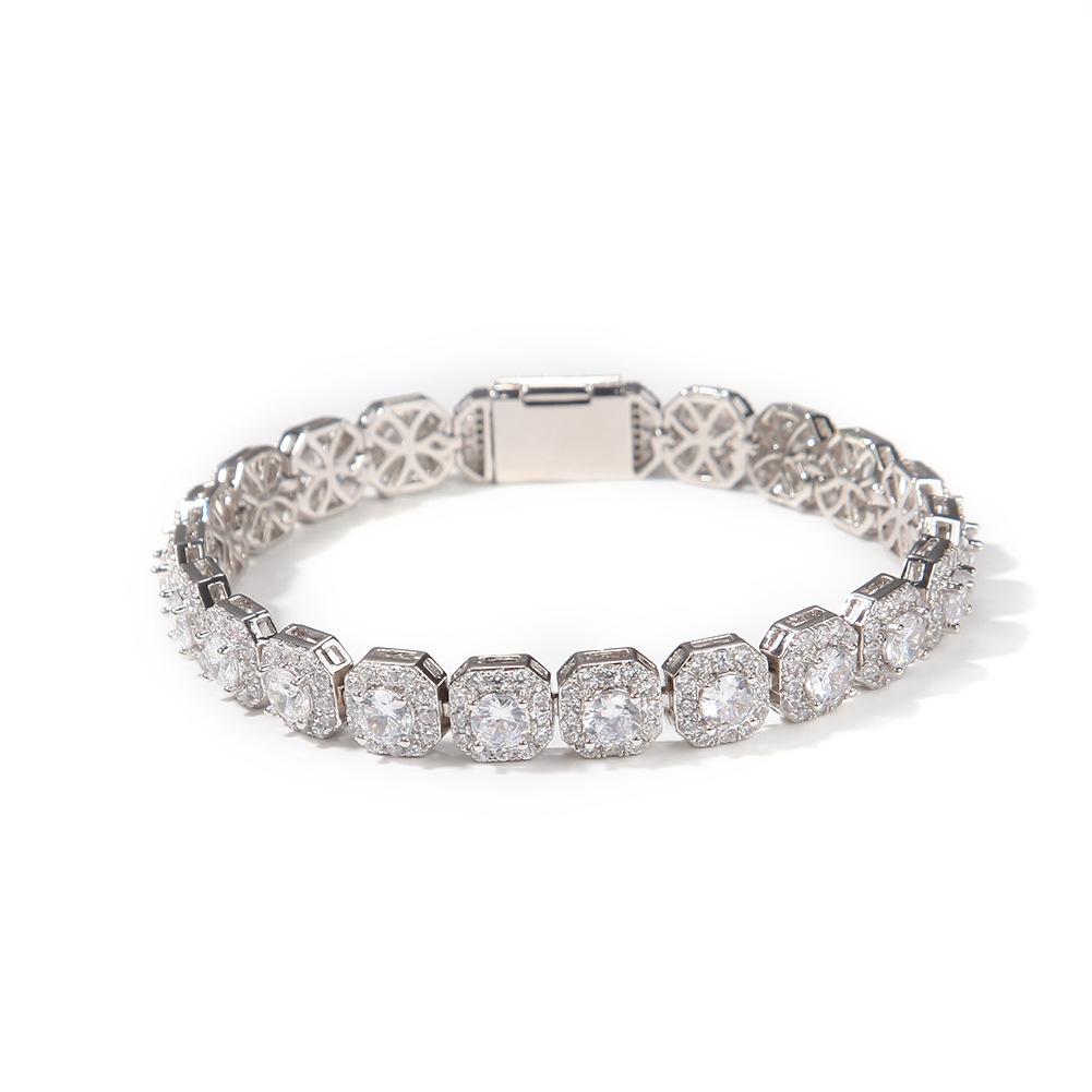 

Gumeng 9mm rock sugar bracelet against love, Chi Cheng Shunhate, the same copper inlaid zircon ins style design jewelry (9mm rock sugar) 16cm bracelet срібний