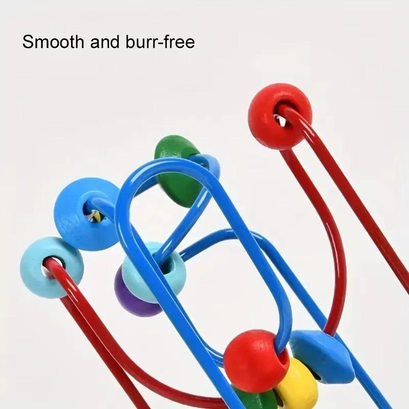 Wooden Roller Coaster Bead Toys Montessori Early Educational Puzzle Math Toy Colorful Cartoon Animals For Kids Arithmetic TMZ