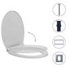 VidaXL Siège de toilette à fermeture en douceur Gris clair Ovale