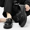 Leather shoes men's shoes 2026 spring men's loafers thick sole height increasing youth leisure England