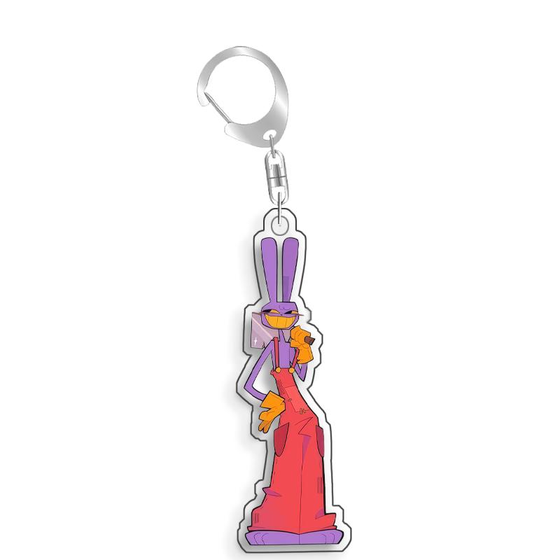 For The Amazing Digital Circus Pomni Jax Ragatha Kinger Caine Acrylic selfmade cute Cartoon Anime Keychain Pendant Toy gift 5cm