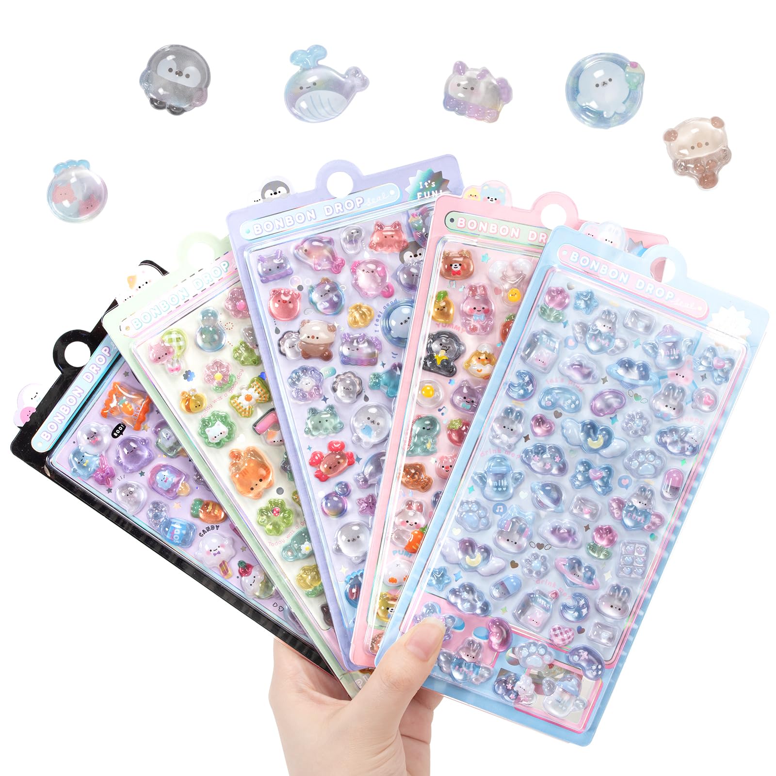 

из Bonbon Drop 3D Пухлые Разные Популярные в Социальных Декоративные [Набор 5] Наклейки, Наклейки, Стили, Милые, Медиа, Пухлые, Блестящие,