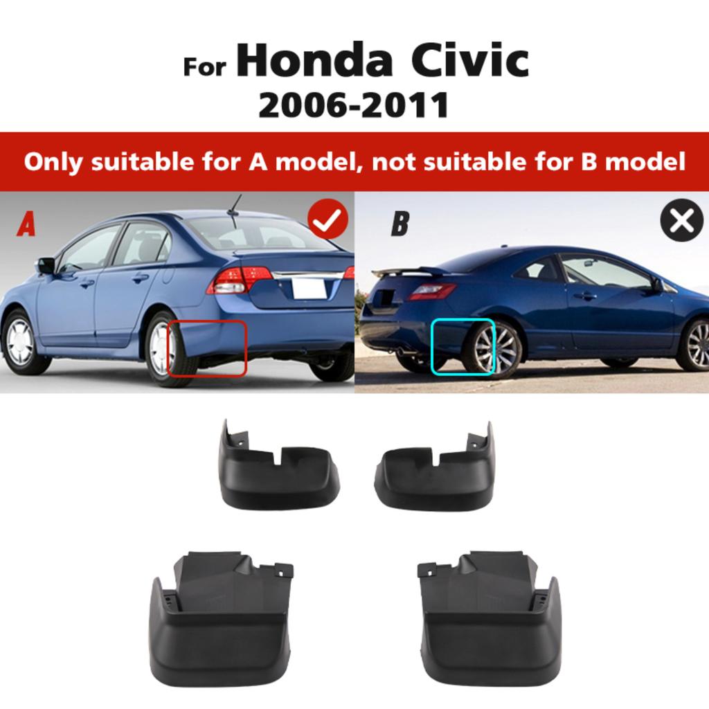 4 BUC Apărători de noroi auto Apărători de stropire Apărători de noroi Apărători de noroi auto Compatibil cu Honda Civic 2006 2007 2008 2009 2010 2011 Sedan