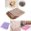 Plush Cute Pet Warm Paw Print Dog Puppy Fleece Blanket For Cozy Sleeping