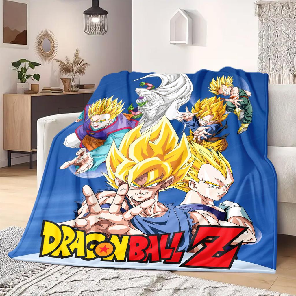 Dragon Ball Z Print Blanket Warm Comfortable Flannel Blanket Suitable for Bedrooms,Sofas, Beds,Chairs,Travel -QIAO22