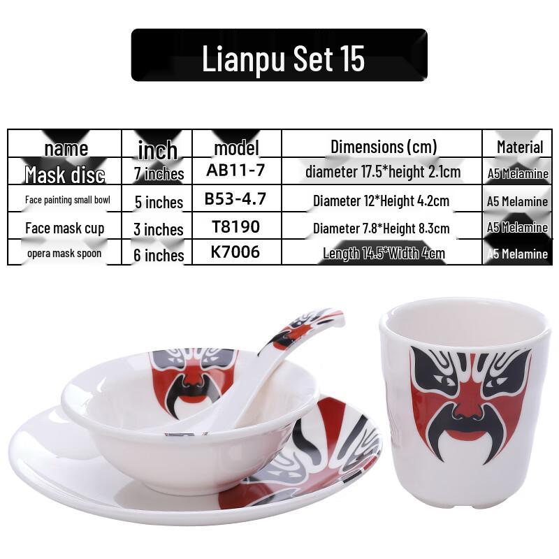 Qianxing Melamine Tableware Set