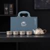 Ru Kiln Dunhuang Gold and Silver Wrong Tea Set Small Set Anti-scalding Tea Pot Business Events Annual Meeting Gift Box