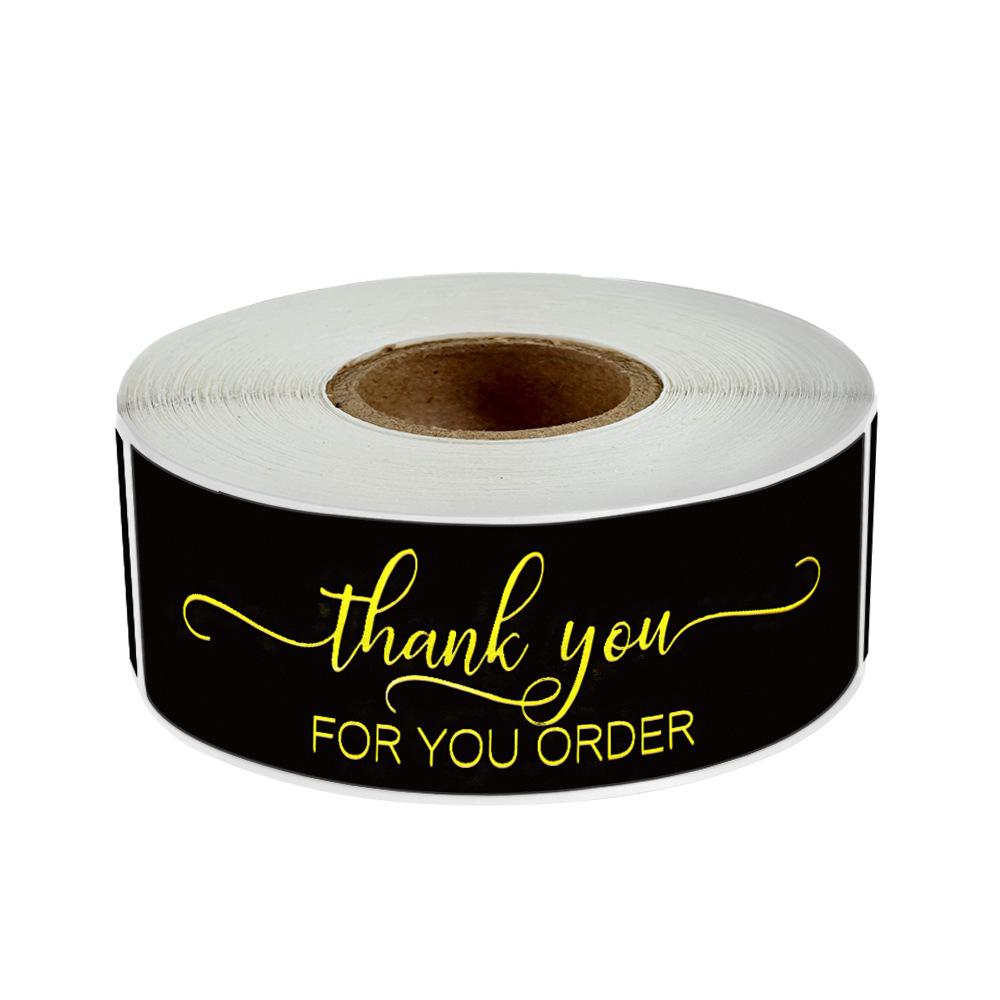 120pcs Thank You for Your Order Stickers 7.5*2.5cm Rectangular Adhesive Seal Labels for Small Business, Handmade Goods, Bakeries