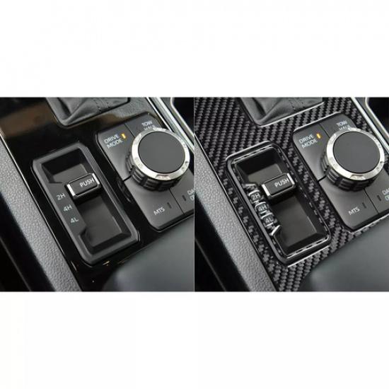 Real Carbon Fiber Gear Panel Trim For Toyota Tundra -2024
