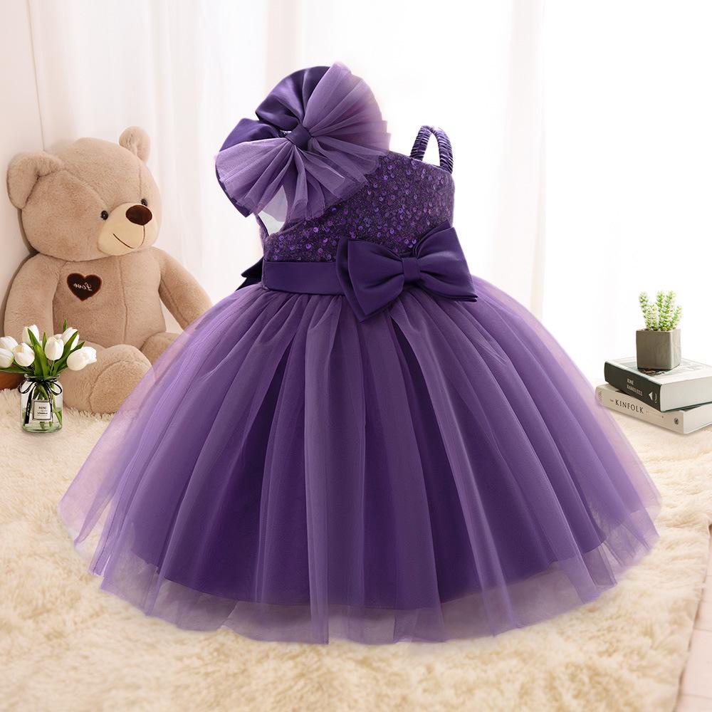 "New Style Girls' Princess Mesh Dress - Fluffy Birthday Skirt for Small & Medium Children"