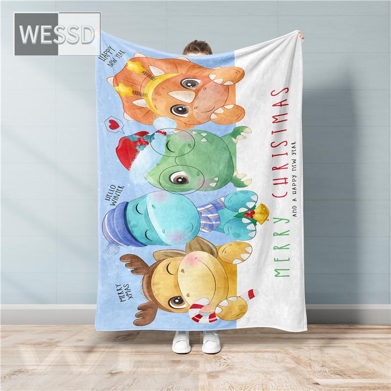 Kawaii Children Cartoon Blanket Animal Flannel Fleece Blanket Super Soft Nordic Bed Cover Bedspread Cute Gift