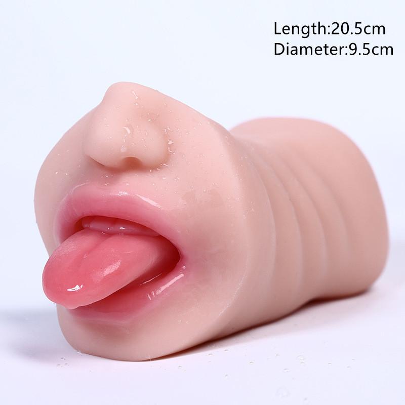 1pcs 2 In 1 Male Masturbator with Realistic Face, Vagina Deep Throat Oral Sex Stroker, Portable Blowjob Sex Doll Fake Pussy, Toys for Men Masturbation