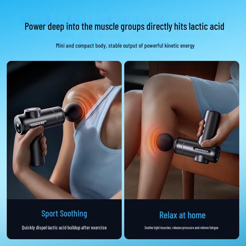 KONKA V19 Fascia Gun Massager with 99 Speeds and 8 Heads CN Plug (adapter Included)