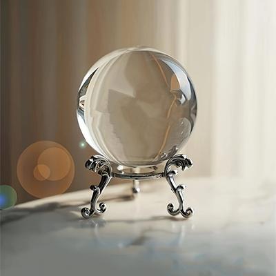 Transparent Crystal Ball Handmade White Glass Ball Crafts Ornaments for Photography Christmas Home Party Decor Thanksgiving Gift