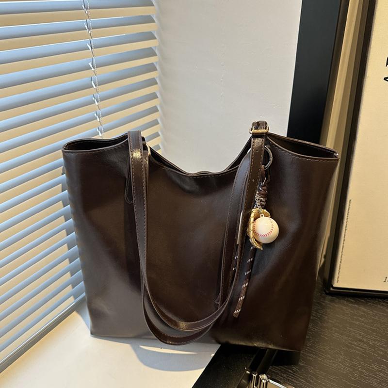 

Yogodlns Vintage Green Soft Leather Tote Bags Women New Fashion Niche Large Capacity Underarm Bags Elegant Commute One Shoulder Bags 30.5x12.5x31cm